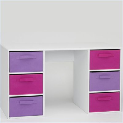 4D Concepts Girl's Wood Student Desk in White