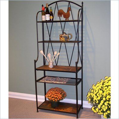 4D Concepts 5 Shelf Baker's Rack with Slate Top