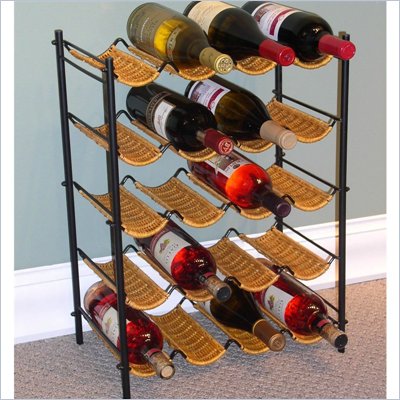 4D Concepts Wicker Wine Rack