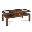 ADD TO YOUR SET: Somerton Gracious Living Wood and Glass Cocktail Table in Dark Walnut 