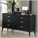 Somerton Boulevard 6 Drawer Double Dresser in Soft Black