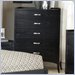 Somerton Boulevard 5 Drawer Chest in Black Finish