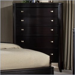 Somerton Signature Transitional 5 Drawer Chest in Mocha Finish Best Price