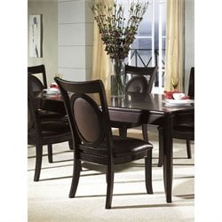 Somerton Signature Upholstered Dining Side Chair in Mocha Finish