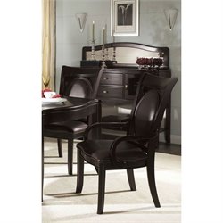 Somerton Signature Upholstered Dining Arm Chair in Mocha Finish
