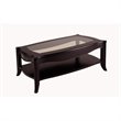 ADD TO YOUR SET: Somerton Signature Glass Top Transitonal Rectangular Cocktail Table in Mocha