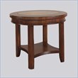 ADD TO YOUR SET: Somerton Round Rhythm End Table in Burnished Rum