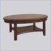 Somerton Oval Rhythm Cocktail Table in Burnished Rum