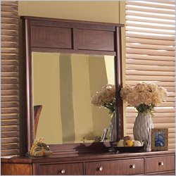 Somerton Runway Contemporary Mirror in Warm Brown