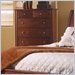 Somerton Runway 5 Drawer Chest in Warm Brown Finish