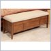 Somerton Runway Contemporary Storage Bench in Warm Brown