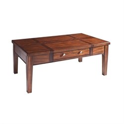 Somerton Runway Contemporary Cocktail Table in Warm Brown