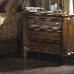 Somerton Excursions Coastal 3 Drawer Night Stand in Honey Brown