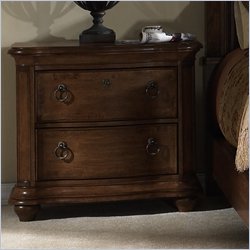 Somerton Melbourne Traditional 2 Drawer Night Stand in Warm Brown