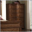 ADD TO YOUR SET: Somerton Melbourne Traditional 5 Drawer Chest in Warm Brown Finish