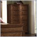 Somerton Melbourne Traditional 5 Drawer Chest in Warm Brown Finish