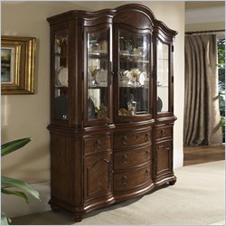 Somerton Melbourne Traditional China Display Case in Warm Brown