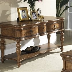 Somerton Melbourne Traditional Sofa Table in Warm Brown