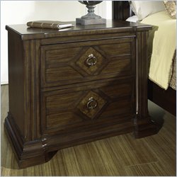 Somerton Villa Madrid 2 Drawer Night Stand in Dusk Brown Finish