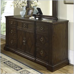 Somerton Villa Madrid 7 Drawer Triple Dresser in Dusk Brown
