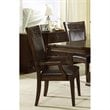 ADD TO YOUR SET: Somerton Villa Madrid Leather Dining Side Chair in Dusk Brown Finish