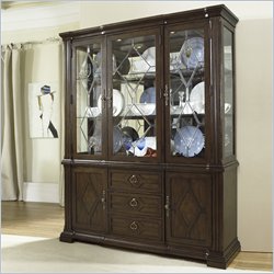 Somerton Villa Madrid China Display Cabinet in Dusk Brown Finish