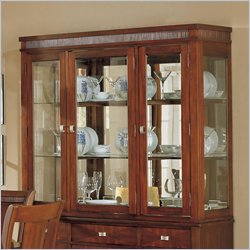 Somerton Charleston China Display Hutch in Caramel Cherry by Somerton