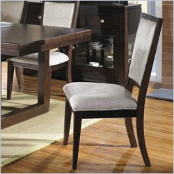 Somerton Shadow Ridge Modern Fabric Side Dining Chair in Chocolate Finish