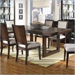 Somerton Shadow Ridge Modern Rectangular Casual Dining Table in Chocolate Finish