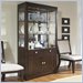 Somerton Shadow Ridge Modern China Display Cabinet in Chocolate