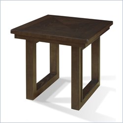Somerton Shadow Ridge Modern End Table in Chocolate