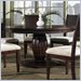 Somerton Brazilia Coastal Round Pedestal Dining Table in Dark Brown
