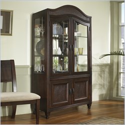 Somerton Brazilia Coastal China Display Cabinet in Dark Brown