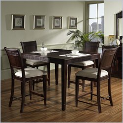 Somerton Brazilia Gathering Table 5 Piece Pub Set in Dark Brown