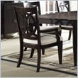 ADD TO YOUR SET: Somerton Crossroads Fabric Arm Dining Side Chair in Deep Burnished Brown Finish