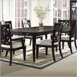 Somerton Crossroads Rectangular Casual Dining Table in Deep Burnished Brown