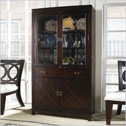 Somerton Crossroads China Display Cabinet in Deep Burnished Brown