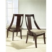 Somerton Cirque Fabric Dining Side Chair in Merlot Finish