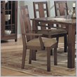 ADD TO YOUR SET: Somerton Enchantment Fabric Dining Arm Chair in Rich Cappuccino Finish