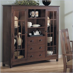 Somerton Enchantment Display Case Curio Cabinet in Rich Cappuccino