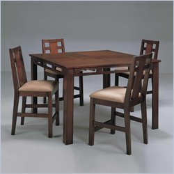 Somerton Enchantment 5 Piece Gathering Table Set in Rich Cappuccino
