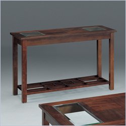 Somerton Enchantment Sofa Table in Rich Cappuccino and Clear Glass