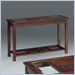 Somerton Enchantment Sofa Table in Rich Cappuccino and Clear Glass