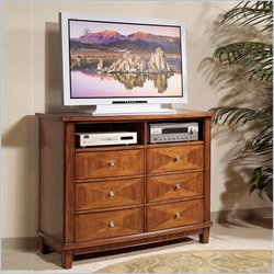 Somerton Runway Contemporary Entertainment Dresser in Warm Brown