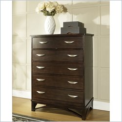 Somerton Cirque 5 Drawer Chest in Merlot Finish