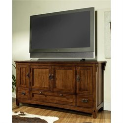 Somerton Craftsman TV Console in Warm Blonde