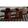ADD TO YOUR SET: Somerton Manhattan Modern Art Oval Cocktail Wood Table in Coffee Brown