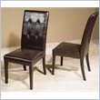 ADD TO YOUR SET: Somerton Manhattan Modern Art Brown Bicast Leather Arm Chair in Coffee Brown Stain