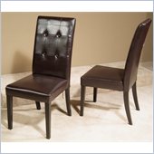 Somerton Manhattan Modern Art Brown Bicast Leather Arm Chair in Coffee Brown Stain
