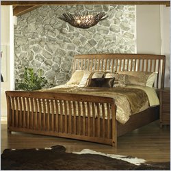 Somerton Craftsman Sleigh Bed in Blonde Finish-King